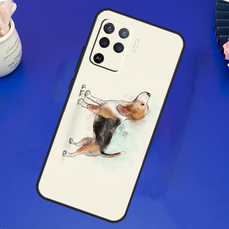 

Beagle Dog Case For OPPO A17 A57 A77 A78 A15 A16 A52 A72 A76 A96 A74 A94 A5 A9 A31 A93 A54S A53S A57S OPPO A74 5G