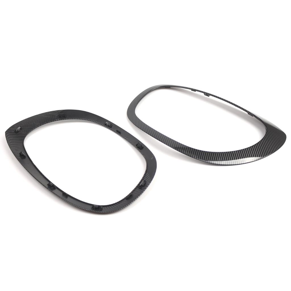 Headlight Trim, 2PC Left and Right Headlight Frame Bezel Surround Cover Replacement for BMW Mini F60 F61 2017-2025, 51137388117,
