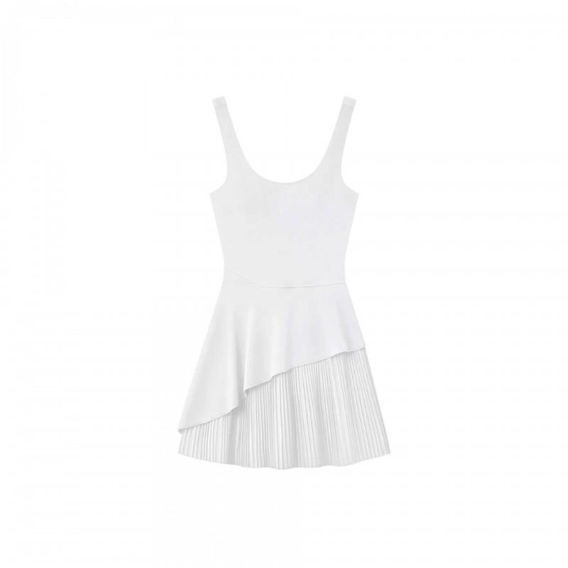 Womens Tennis Dress With Built-in Bra Pad Shorts Set Yoga Fitness Running Sportswear