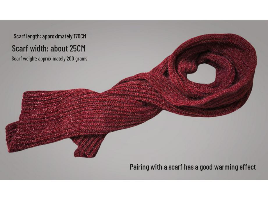 Damen Herbst- & Winter Strickmütze und Schal Set aus Wolle für Mittelalte & Ältere