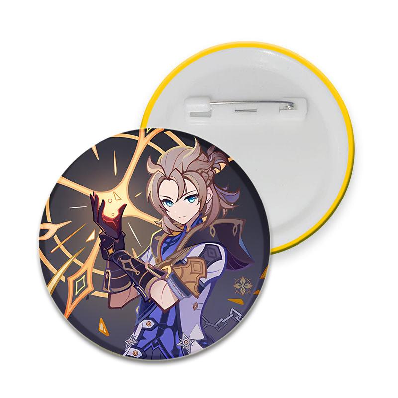 32/44/58mm Genshin Impact Albedo Pin Handmade Brooch for Clothes Cartoon Cosplay Badge Backpack Decoration Jewelry Gift