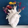 Anatomical Heart Shape Flower Vase Art Style Flower Plant Container Vase Resin Ornaments Bedroom