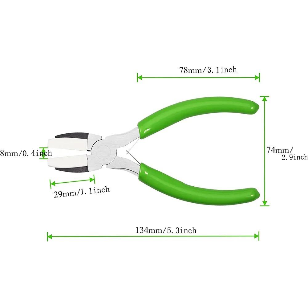 1 Pack Nylon Nose Pliers Double Nylon Pliers Carbon Steel Jewelry Pliers DIY Tools for Beading, Looping, Shaping Wire, Jewelry
