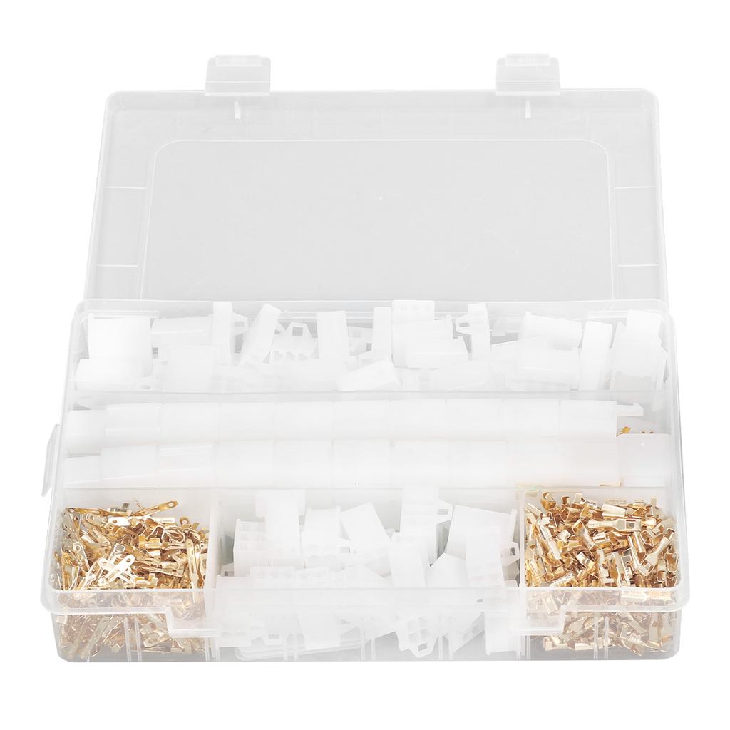 580Pcs Set Terminal Connector Copper Male Female Crimp Connector Plastic Block for Wiring