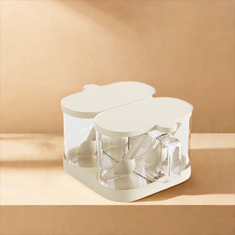 Plastic Condiment Bottle Storage Box Sealed Sugar and Salt Container Salt Seasoning Box  Kitchen
