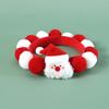 Christmas Pet Collars Cat Dog Funny Plush Balls Elastic Headpieces Party Accessories Small Medium-sized Dog Plush Cloth Dog Neck