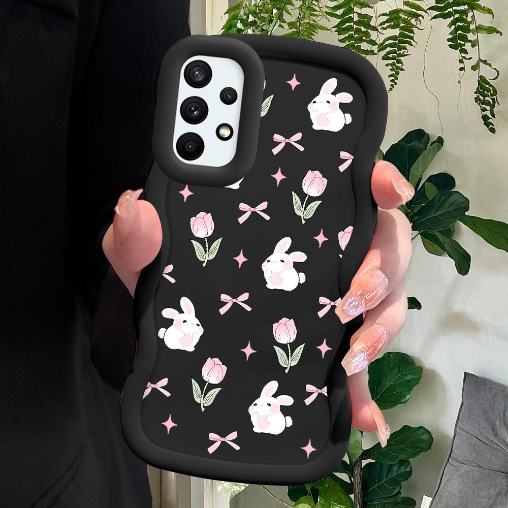 

Окрашенный узор Big Wave Edge Мягкий силиконовый материал Macaron чехол для телефона противоударный защитный резиновый чехол для Samsung Xiaomi Poco Redmi Redmi 9C NFC чёрный