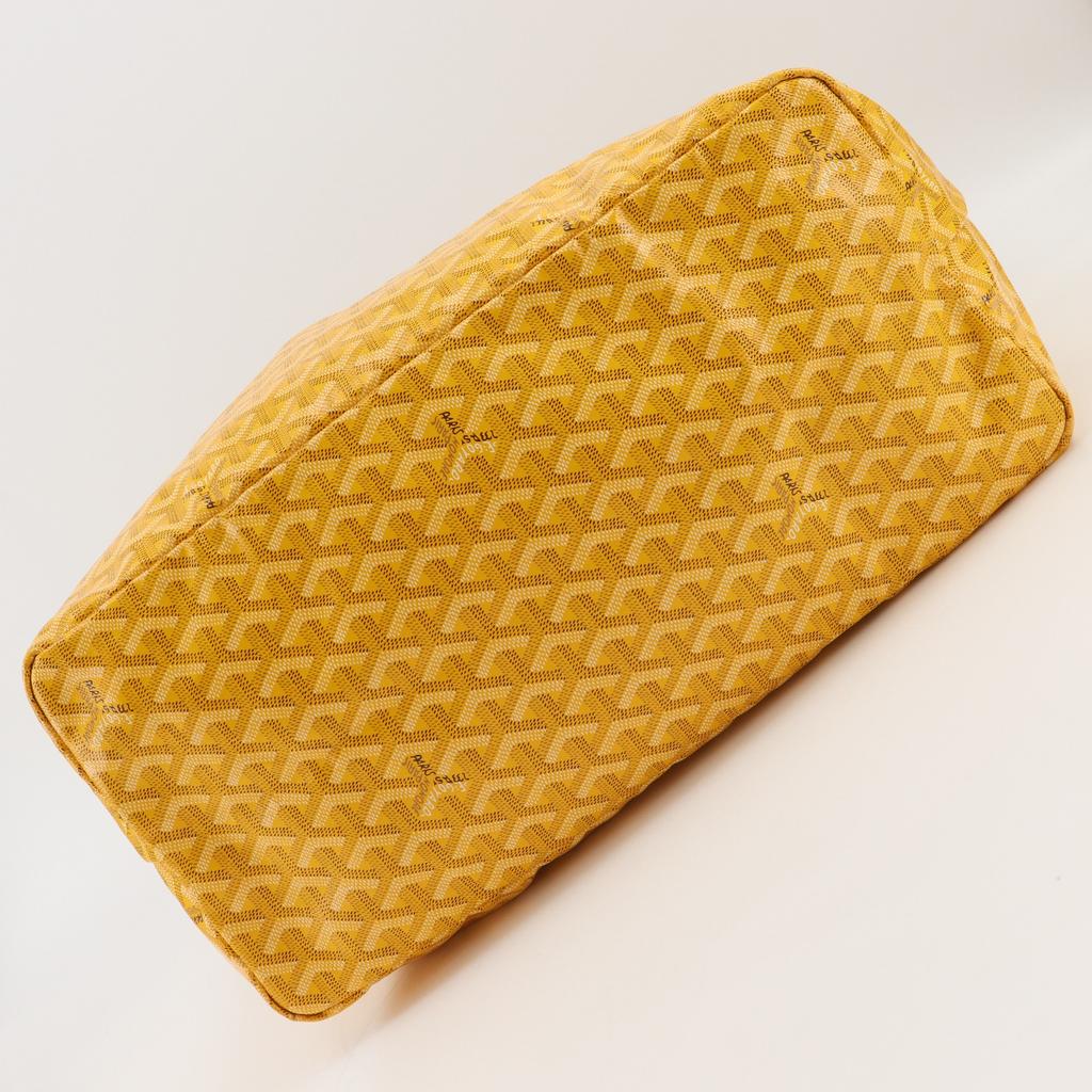 GOYARD Saint Louis GM Tote Bag yellow PVC coated canvas Women Used