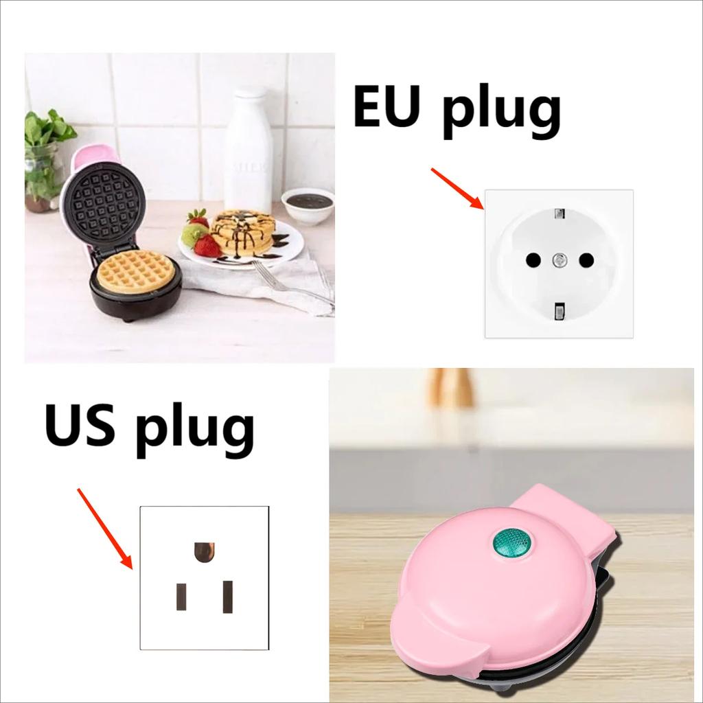 Sandwichkuchen Backform, Haushalt Frühstück Elektrische Backpfanne, Vollautomatische Multifunktionale Mini Waffel Keks Maschine