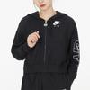 Nike Casual Sports Cropped Knit Hooded Jacket Women Outerwear Black DM6064-010