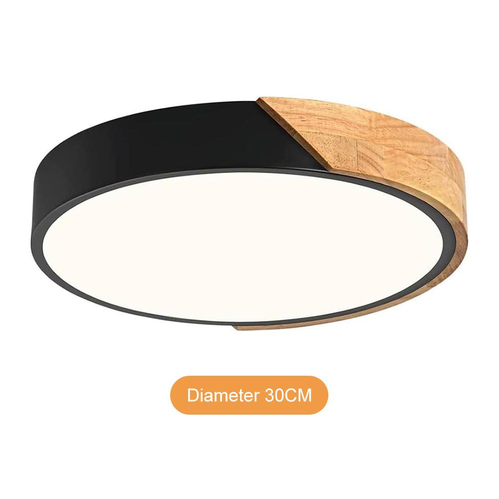 Round Led Ceiling Lamp White Light Home Lighting Wooden Ceiling Lights for Living Room Bedroom Kitchen Corridor Home Decor