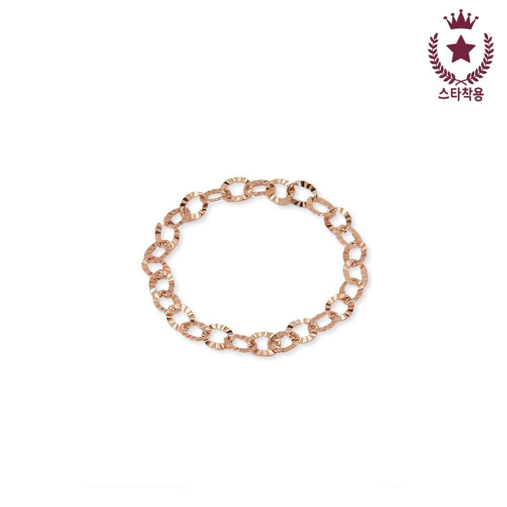 [Dorocy] 14K Sparkling O-Ring Chain Ring (1 Piece)