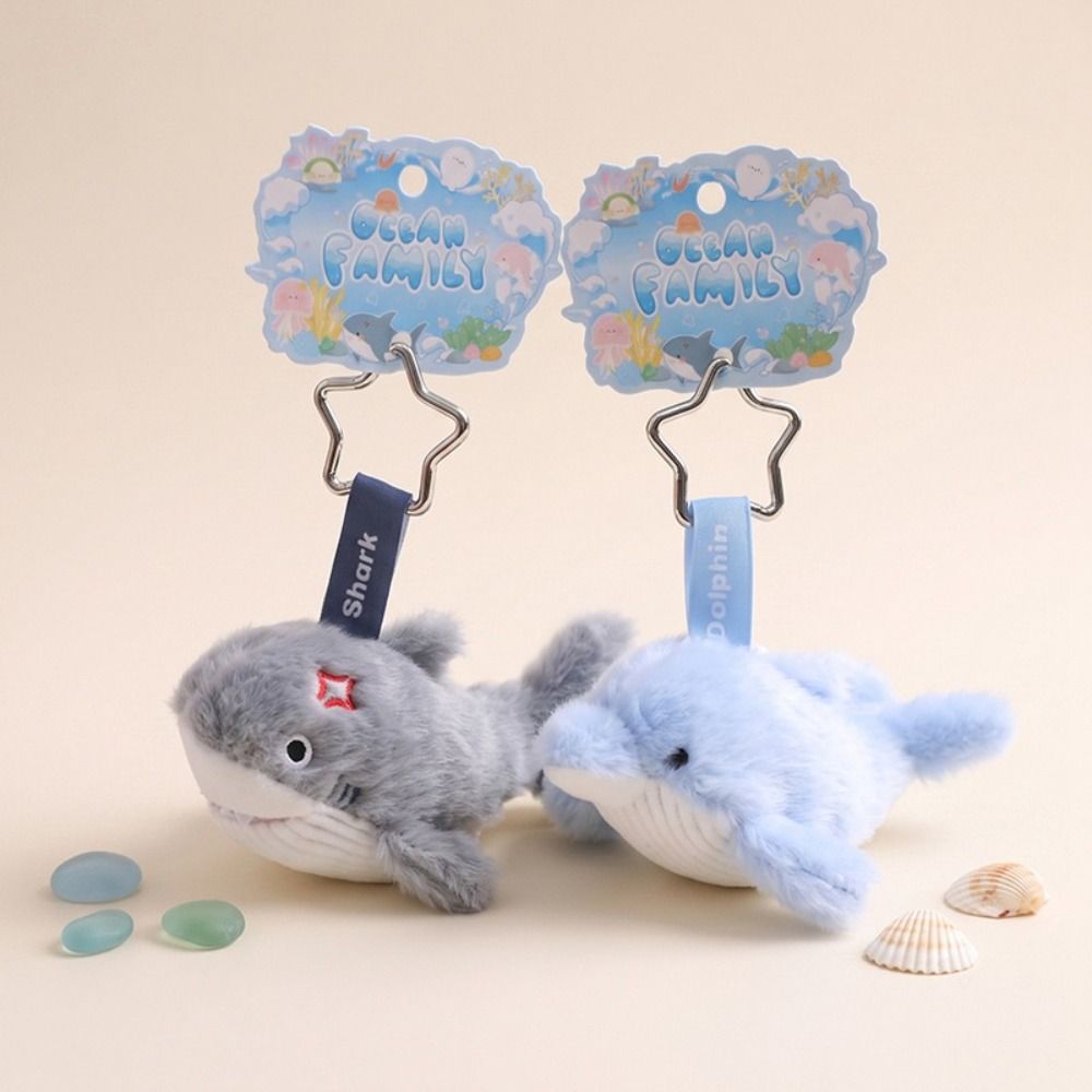 Stuffed Animal Ocean Animal Plush Key Holder Turtle Keychain Shark Seal Keychain  Bag Charm