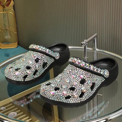 Women Summer Luxury Slippers EVA Rhinestone Decoration Sandals Beach Slides Flip Flop Soft Fashion Casual Shoes For Female