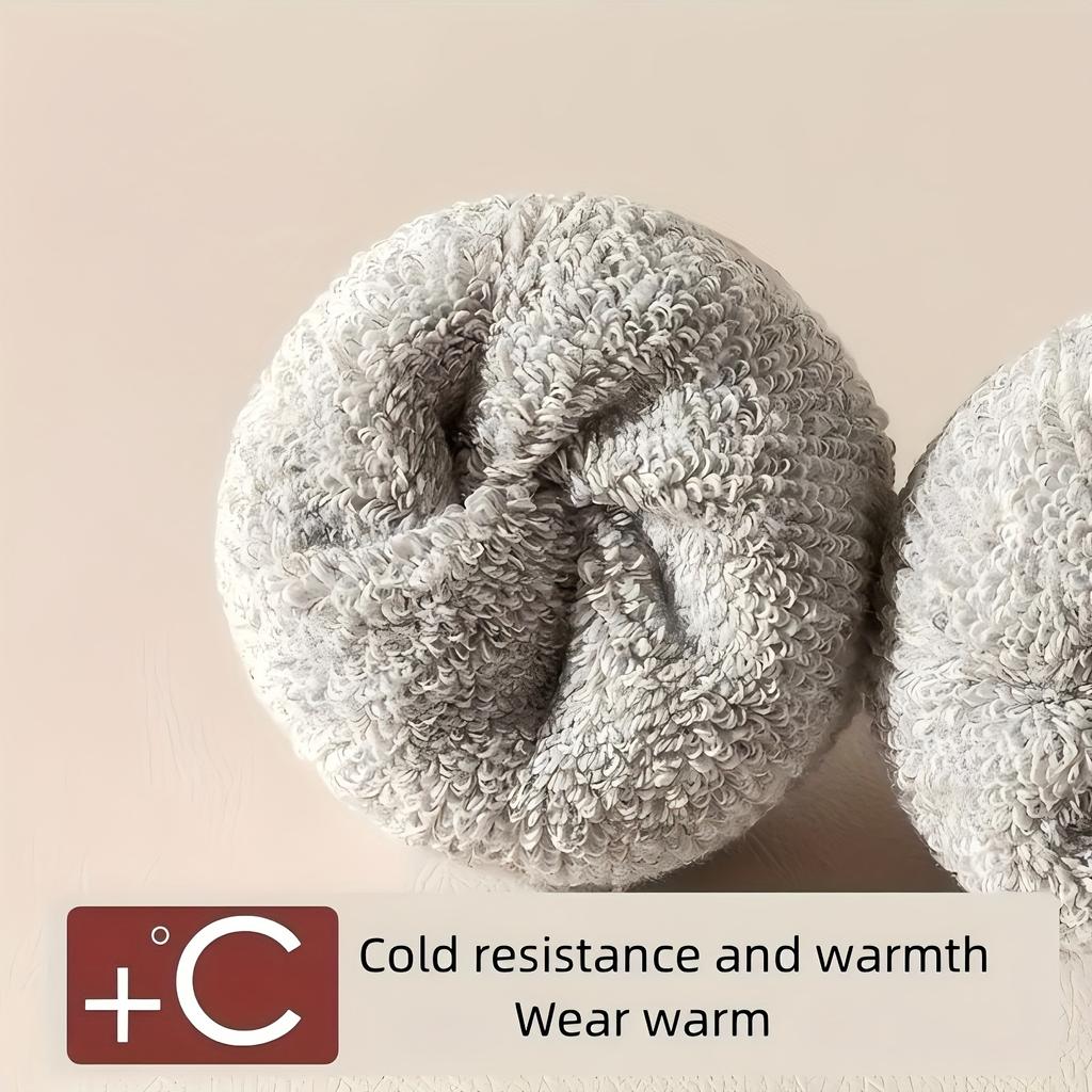 5pcs Men's Thickened Warm Winter Socks - Soft, Cozy Knit Crew Socks for Cold Weather, Polyester & Elastane Blend