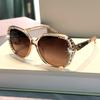 Women Vintage rhinestone Big Frame Fashion Glasses Sunglasses - Oversized Frame Perfect for HikingPartyShoppingVacation