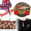 Spitfire Flowers Red Badge 80th Anniversary Battle Of Britain Badges Gift Brooch