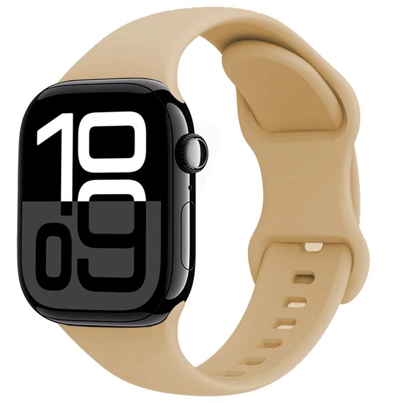 Silicone Strap for Apple Watch Band 45mm 41mm 44mm 40mm 49mm Series 10 46mm 42mm Bracelet for iWatch Ultra 9 8 7 6 5 4 SE2 Strap