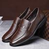 Mens Business Formal Shoes Artificial Leather Casual Slip-On Flat Shoes