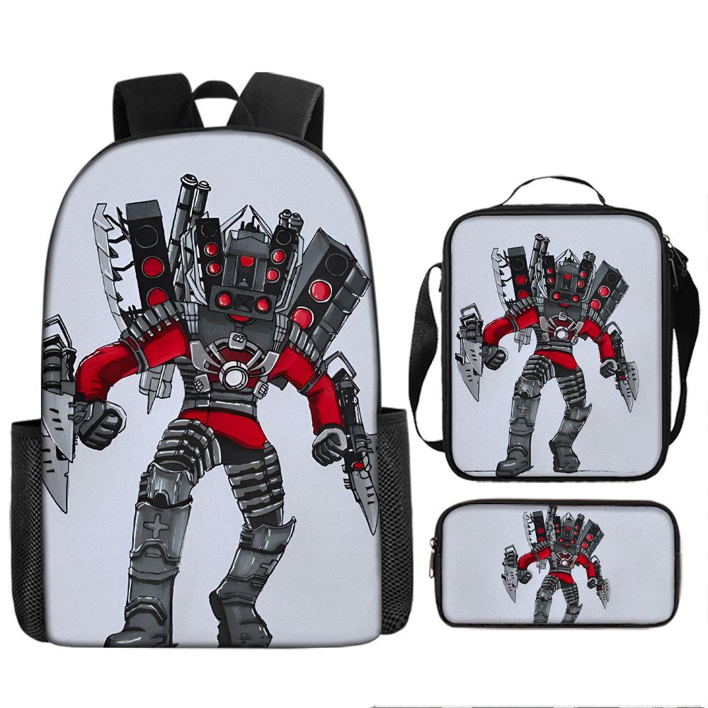 Toilet Man Spoof Schoolbag New Pupil Backpack Satchel Pencil Case