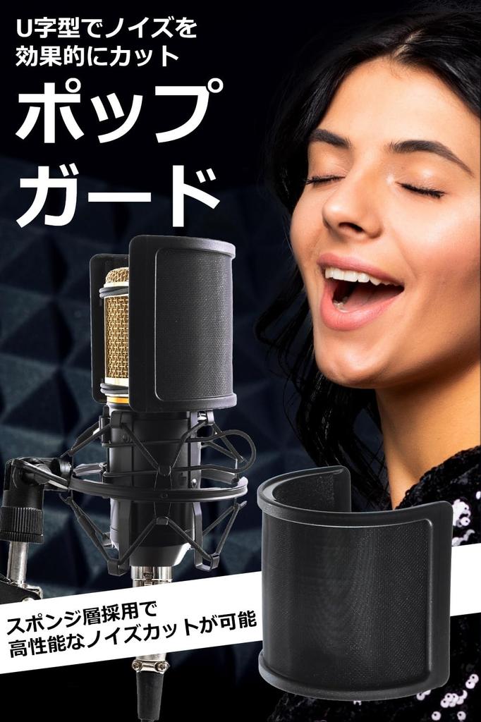 Pop microphone pop blocker structure of metal filter and sponge filter guard, guard, [2-layer (washable/replaceable sponge)] [5GOSTORE]