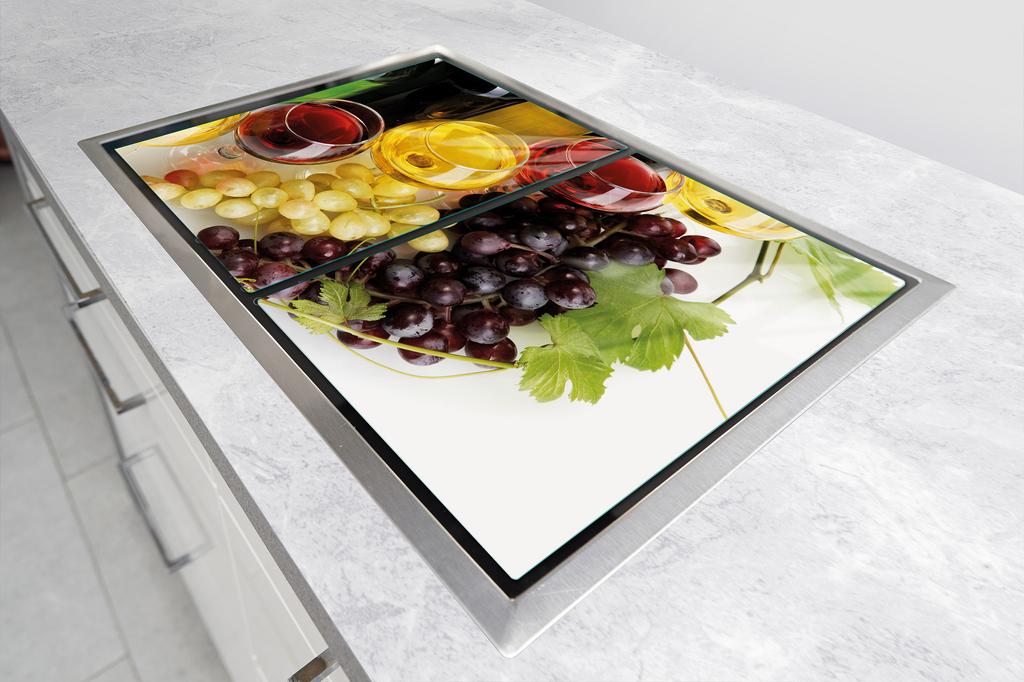 SZKLANA PŁYTA OCHRONNA DO KUCHNI 2x35x52 WINO