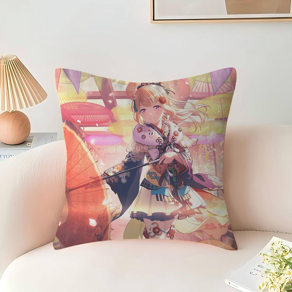Shirasagi Chisato Pillow Cover for Bedroom Room and Living Room Sofa Decorative Cushion Cover