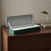 PU Leather Watch Box Zippered Closure Organizer Easy To Carry for Travel Green 6slot