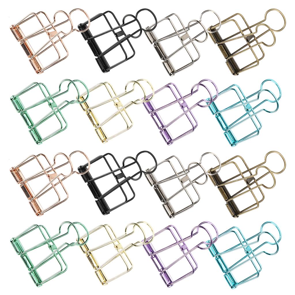 Hollow Dovetail Clip MultiColor Long Tail Binder Clips Paperclip Office Decorative Tool(S )