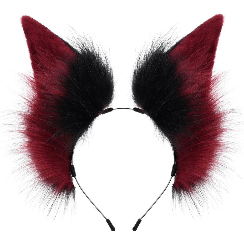 Plush Animal Ear Headband for Halloween Costume Party and Anime Convention