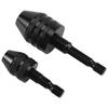 A95I-2Pcs Hex Shank Keyless Drill Chuck, Screwdriver Converter Drill Adapter Quick Change Drill Bits Tool(0.6-8Mm, 0.3-3.6Mm)