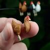 Orecchini Pollo Divertenti Fatti a Mano Gioielli Animali da Fattoria Orecchini Pollo Leggeri Dipinti a Mano Orecchini Eleganti Retrò Regali Divertenti