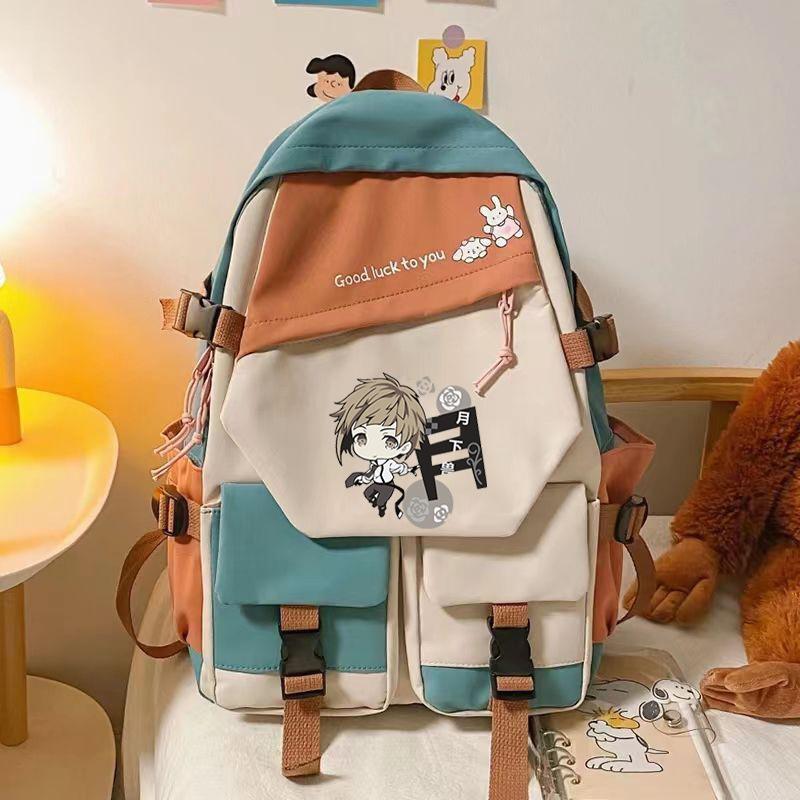 Wenhao Wild Dog Peripheral Printed Backpack Large Capacity Student Personalized School Bag