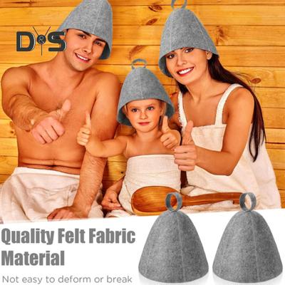 Keçe Sunna Şapka Unisex Vaporarium Şapka Isı Yalıtımı Elastik Su Emici Saç Kurutma Şapkası Düz Renk Spa Banyo Aksesuarları