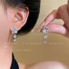 High-end romantic star falling galaxy zircon star earrings fringed stud earrings unique light luxury high-end temperament ear jewelry