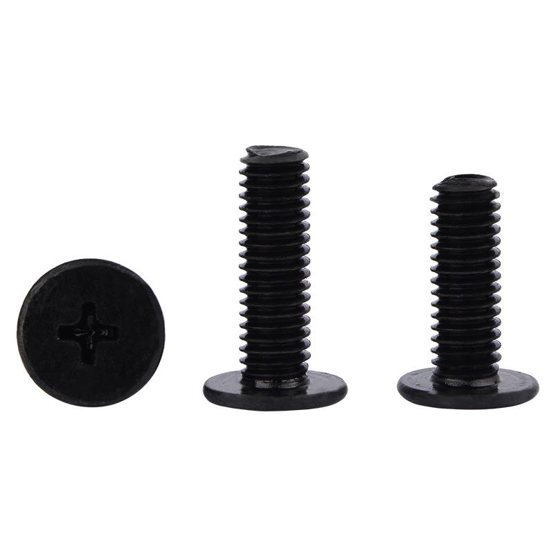 Black Zinc Plated 304 Stainless Steel Phillips Pan & Flat Head Machine Screws M2-M6