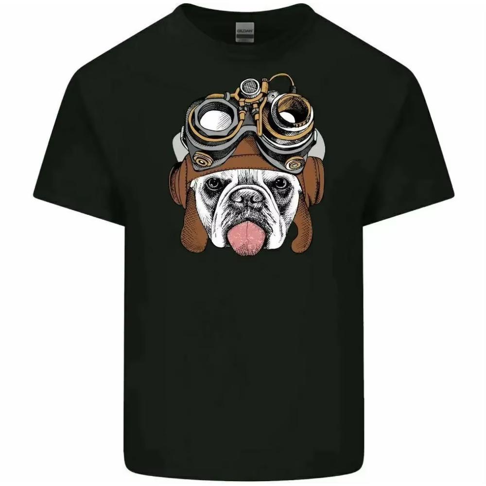Steampunk Bulldog Men's Funny T-Shirt Dog Puppy Animals English British