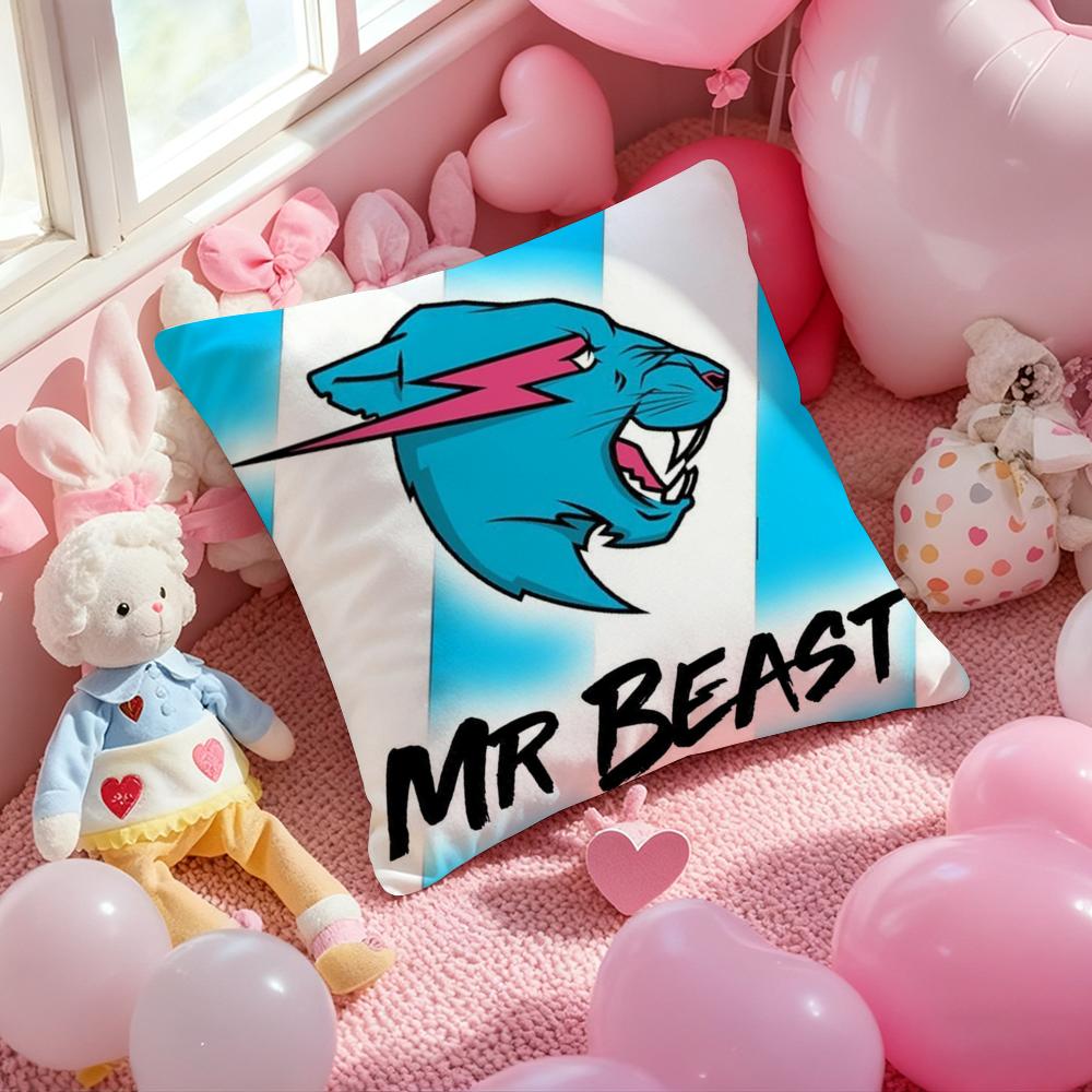Mr Gaming BeastES Blogger Pillow Case Soft Plush Fabric DoubleSided Printed Cushion Cover Warm Winter Sofa Pillow Case