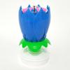 Lotus Candle Solid Paraffin Colored Flower Shape Flat Bottom Rotating Electronic Candle Birthday Cake Music Candles Party Supplies