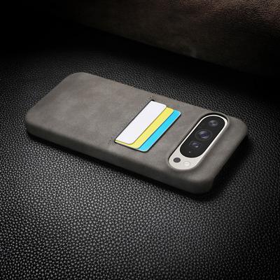 Jednobarevný matný kožený tenký kryt na telefon pro Google Pixel 9 Pro XL Pixel 8A Luxusní slot na kartu Ochranné pouzdro objektivu odolné proti nárazu na PC