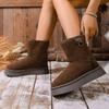 New fur integrated thick-soled snow boots women's winter velvet thickened bread large cotton shoes