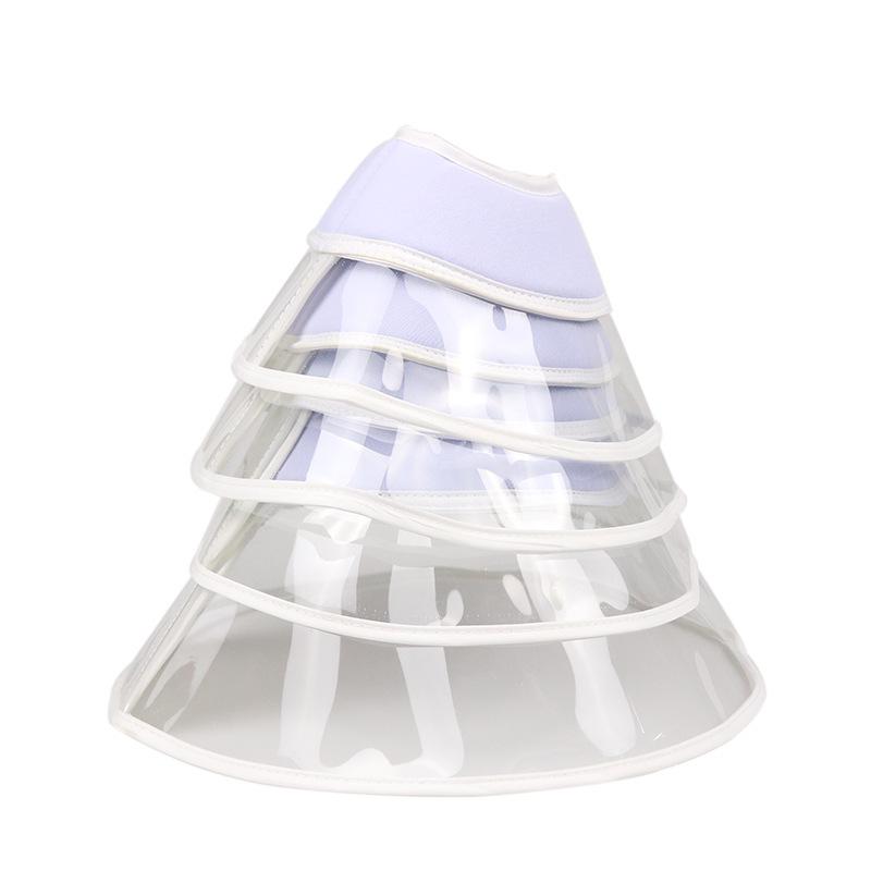 Coleira Macia Transparente de PVC Emendado Anti-Mordida para Gatos e Cães