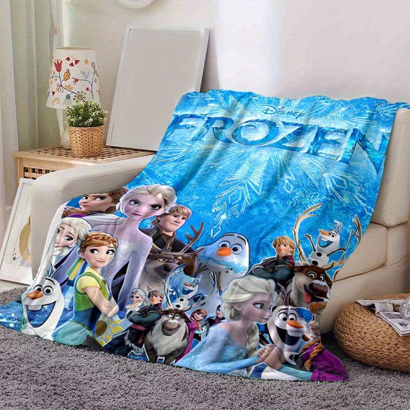 1 szt., Disney Kraina Lodu Elsa Anna Olaf Bałwan Koc Rzutowy Idealny do Wystroju Domu, Pokrowiec na Kanapę, Podróży, Kempingu, Samochodu, Plaży, Biura, Drzemki