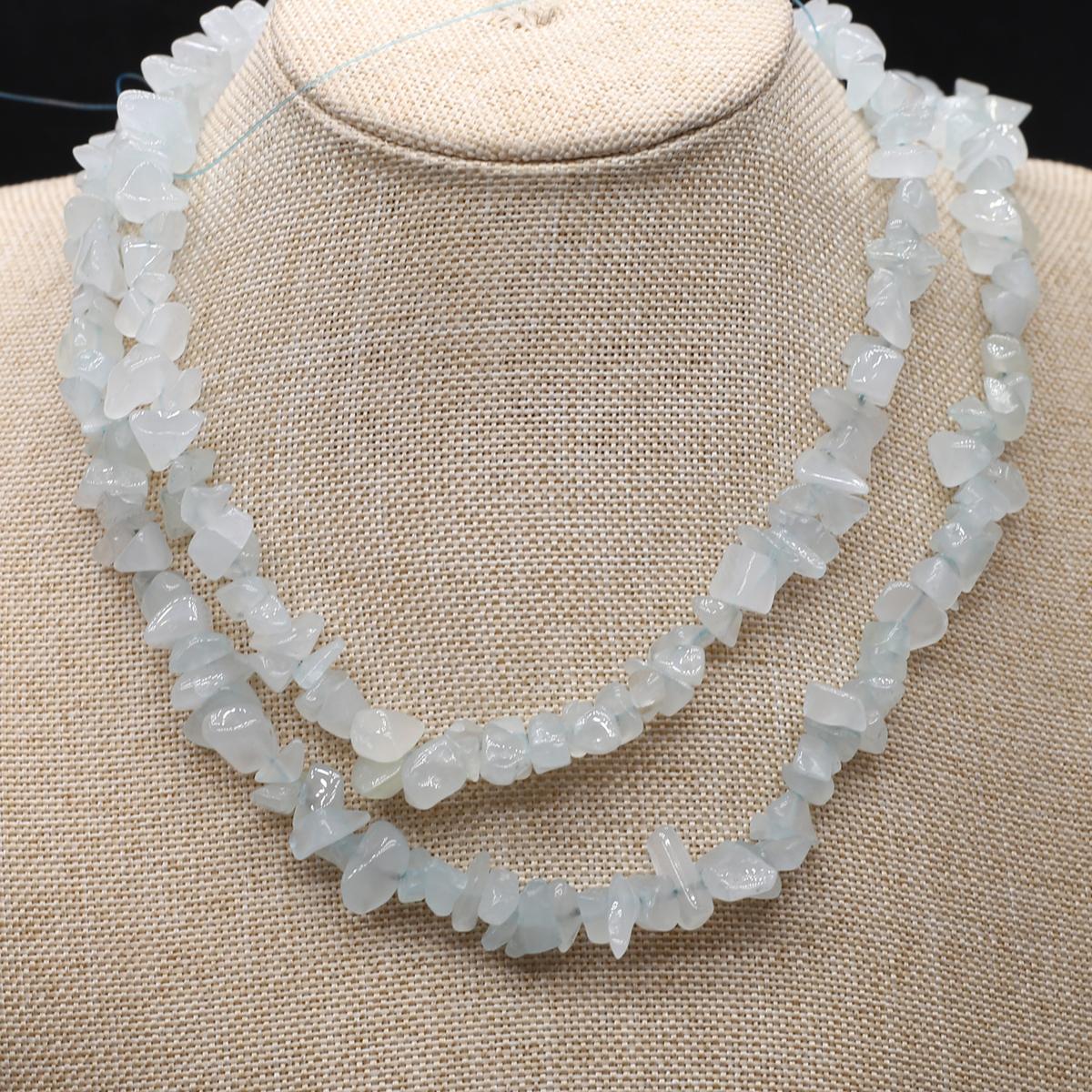 

Бусины из натурального камня амазонит/зебра, гравийные бусины для изготовления ювелирных изделий, ожерелье, серьги, браслет, аксессуар, длина 80 см 7mm