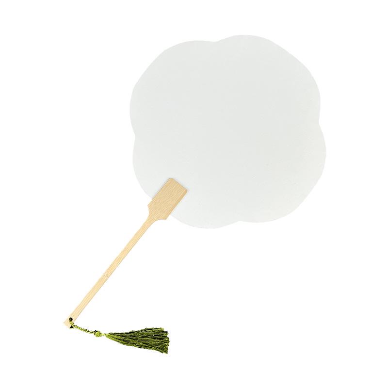 Double-Sided Thickened Raw Xuan Round Fan for DIY Painting and Calligraphy - Ancient Style Hand-Painted Lacquer Fan