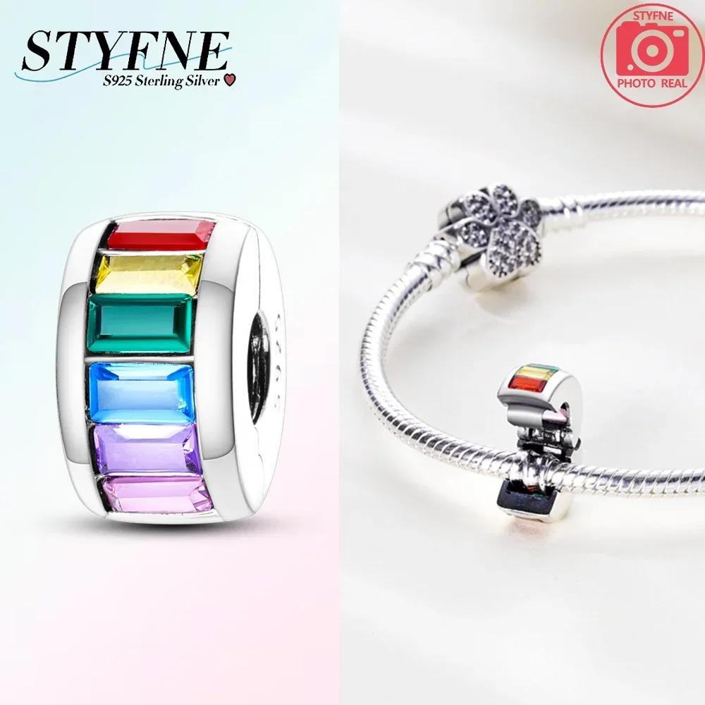 Exquisite Colored Zircon Cross Heart Love Original Copper Charms Beads Fit Bracelet Women Diy Fine Gifts Jewelry Accessory