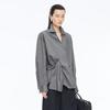 JNBY 2025 Autumn Deconstructed Cotton Striped Long Sleeve Shirt