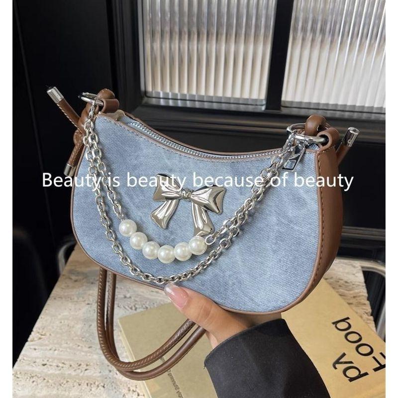 Commuting versatile high-value lazy wind going out satchel lightweight French butterfly messenger bag women's shoulder bag
