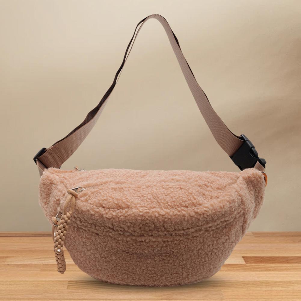 Fleece Sherpa Crossbody Bags for Women Small Size Fanny Pack Winter Plush Waist Bag Cute Bum Hip Waist Pack Waist Bum Bag Pack