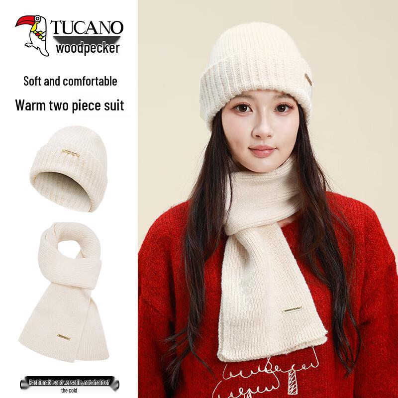 Damen Strickmütze und Schal Set